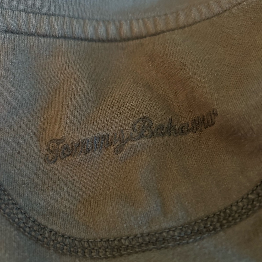 Tommy Bahama Women’s Olive Green Pullover Quarter Zip Cotton Sweatshirt Size M - Picture 8 of 11